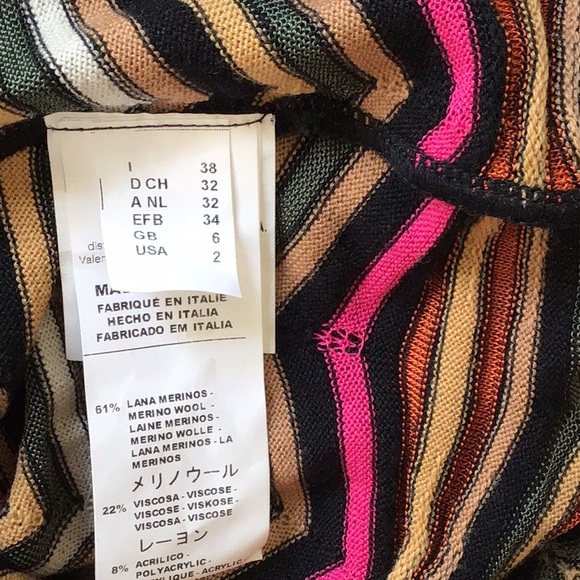 M Missoni Classic Knit Chevron Dress Made In Italy - Picture 8 of 16